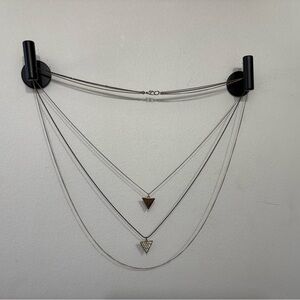 Elegant Silver and Gold Layered Necklace